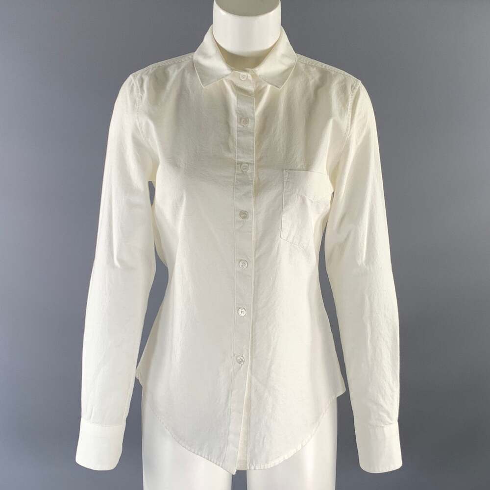 BOY Size 0 White Cotton Pointed Collar Shirt